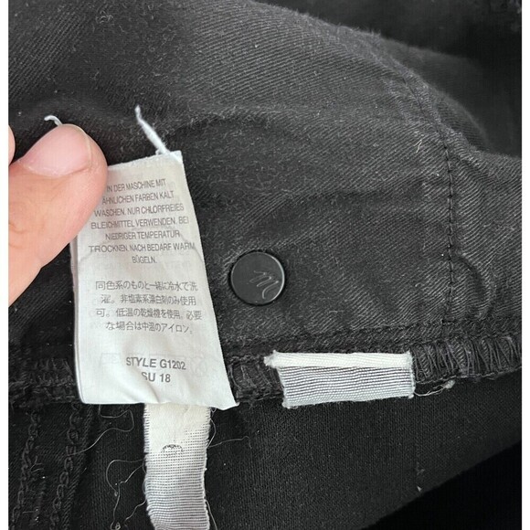 Madewell Jeans Women 29 Black 9" High Rise Skinny Denim Grunge Cropped Stretch - Picture 8 of 15